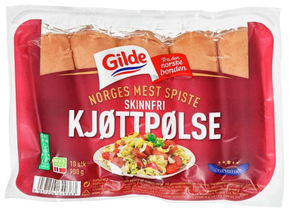 200220 kjottpolse skinnfri 900g