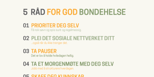 Fem råd for god bondehelse